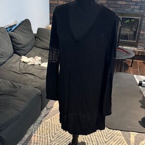 Express Black Lace Detail Dress